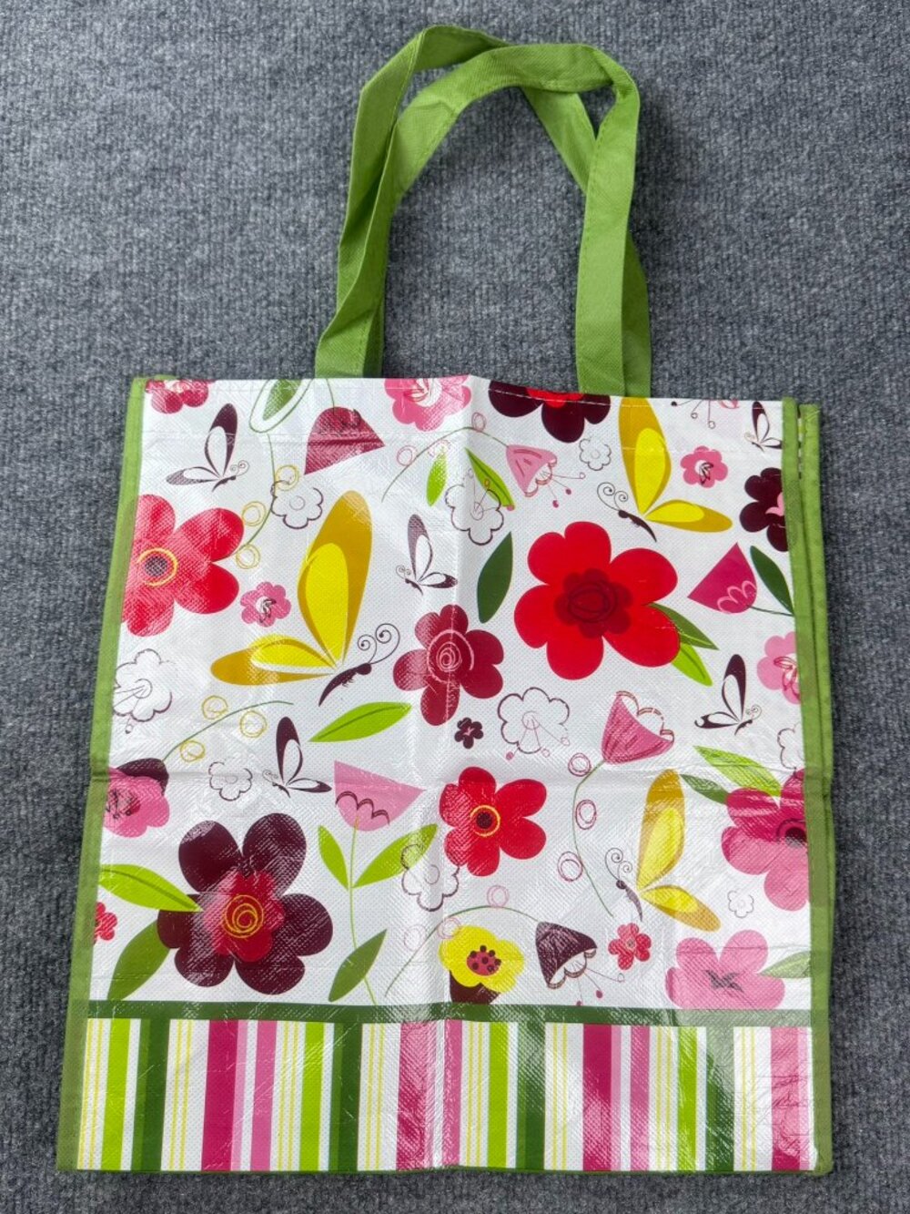 St. Joseph's Indian School Tote Bag Floral Butterfly Reusable Grocery Shopping